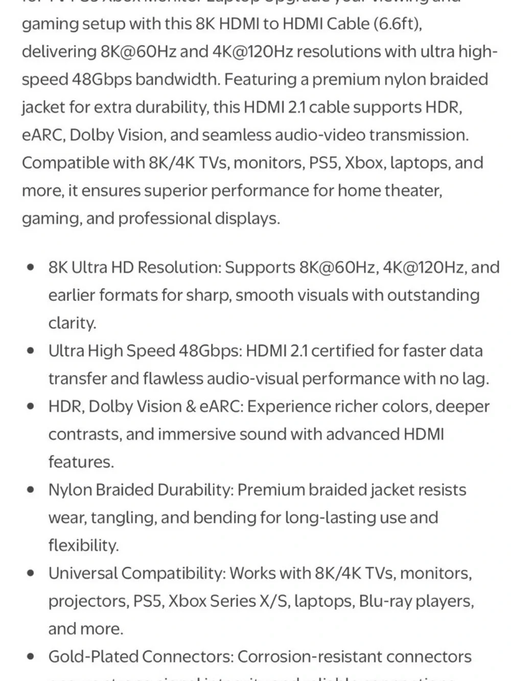 8K Ultra High Speed HDMI Cable - Black & Silver